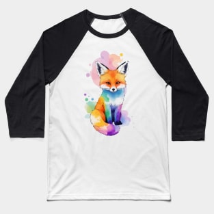 Fox - Colorful Animals Baseball T-Shirt